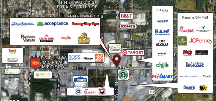 East 23rd Street and Highway 77: East 23rd Street and Highway 77, Panama City, FL 32405